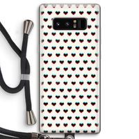 Hartjes: Samsung Galaxy Note 8 Transparant Hoesje met koord