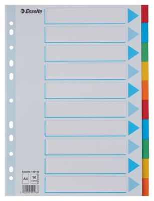 Tabbladen esselte stand a4 10dlg karton 11r ass | 10 stuks
