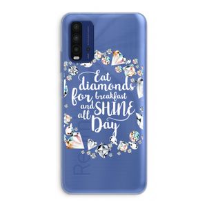 Diamonds: Xiaomi Redmi 9T Transparant Hoesje