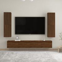 Tv-wandmeubels 2 st 30,5x30x110 cm bruineikenkleurig