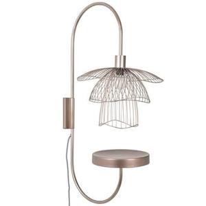 Forestier Papillon wandlamp met plateau metallic taupe