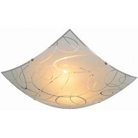 LED Plafondlamp - Plafondverlichting - Trion Spirilo - E27 Fitting - 2-lichts - Vierkant - Mat Wit - Aluminium