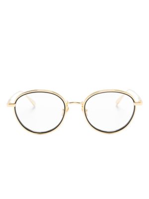 Linda Farrow lunettes de vue Moss à monture ronde - Or