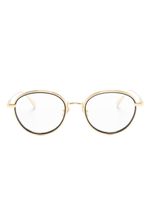 Linda Farrow Moss round-frame glasses - Or