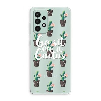 Cactus quote: Samsung Galaxy A52s 5G Transparant Hoesje