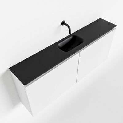 Toiletmeubel Mondiaz Ture | 120 cm | Meubelkleur Talc | Eden wastafel Urban Midden | Zonder kraangat