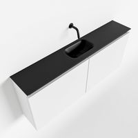 Toiletmeubel Mondiaz Ture | 120 cm | Meubelkleur Talc | Eden wastafel Urban Midden | Zonder kraangat