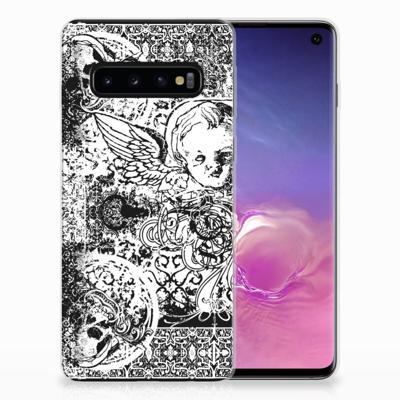 Silicone Back Case Samsung Galaxy S10 Skulls Angel