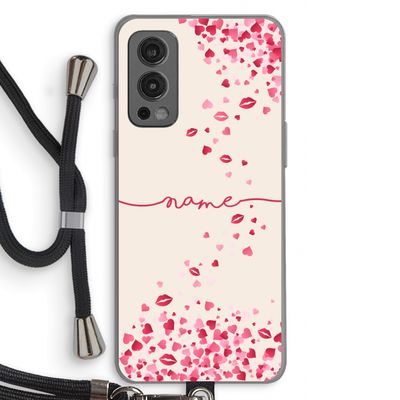 Hartjes en kusjes: OnePlus Nord 2 5G Transparant Hoesje met koord