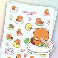CutieSquad Stickervel -  Pool Party - thumbnail