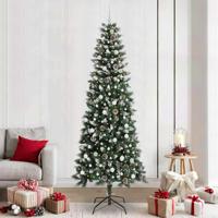 VidaXL Kunstkerstboom met 300 led groen 240 cm pvc en plastic en staal