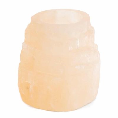 Seleniet Waxinelichthouder Cilinder Oranje - 5 x 8 cm (ca. 600 gram)