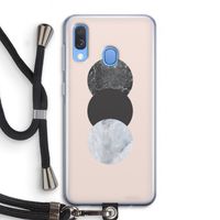 Marmeren cirkels: Samsung Galaxy A40 Transparant Hoesje met koord