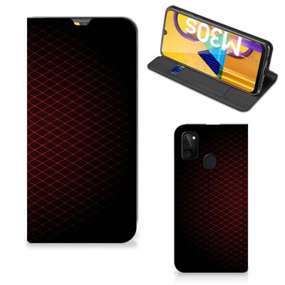 Samsung Galaxy M30s | M21 | Hoesje met Magneet | Geruit Rood Samsung Galaxy M30s | M21 | Hoesje met Magneet | Geruit Rood
