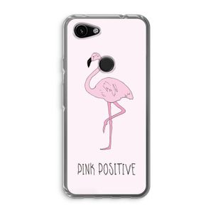 Pink positive: Google Pixel 3a Transparant Hoesje