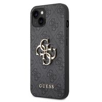 Guess 4G Big Metal Logo iPhone 14 Hybrid Case - Zwart - thumbnail