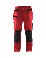 Blåkläder Werkbroek met spijkerzakken 15551860 | Rood/Zwart | Maat C60 - 7330509589694