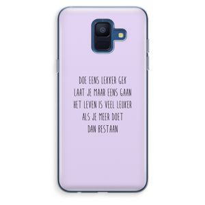 Gek: Samsung Galaxy A6 (2018) Transparant Hoesje