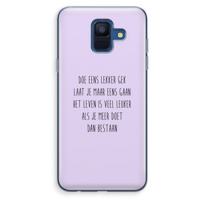 Gek: Samsung Galaxy A6 (2018) Transparant Hoesje