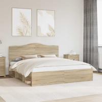 Bedframe met hoofdeinde Sonoma 200 x 200 cm Massief grenenhout