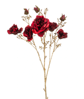 Rose spray x3 dk red 110cm - Emerald
