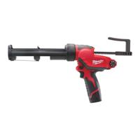 Milwaukee accu lijm- en kitspuit - M12 PCG/310C-201B - 12V - 1x2.0 Ah accu en snellader - in transporttas - thumbnail