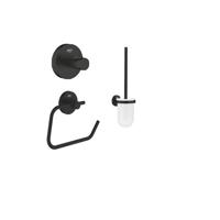 GROHE Essentials Toiletaccessoires - toiletrolhouder - zonder klep - toiletborstel - handdoekhaak - matte black SW1077308/SW1077326/SW1077335