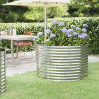 Plantenbak 100x100x68 cm gegalvaniseerd staal zilverkleurig
