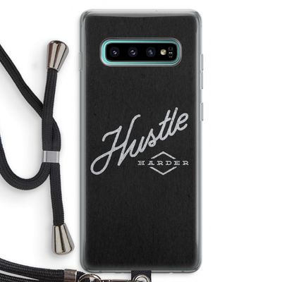 Hustle: Samsung Galaxy S10 Plus Transparant Hoesje met koord