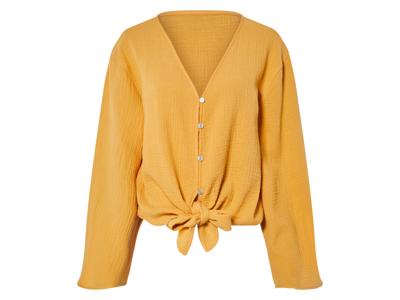 esmara Mousseline dames blouse (Geel met lange mouwen, 34)
