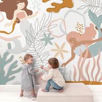 Gerecycleerd Behang Mermaids Rol Multi