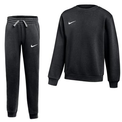 Nike Park 26 Fleece Crew Joggingpak Kids Zwart Wit