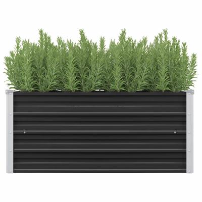 VidaXL Plantenbak verhoogd 100x40x45 cm gegalvaniseerd staal antraciet
