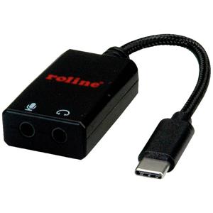 ROLINE Adapter USB Type C - 2x 3.5mm audio, Male/Female, 0,13 m