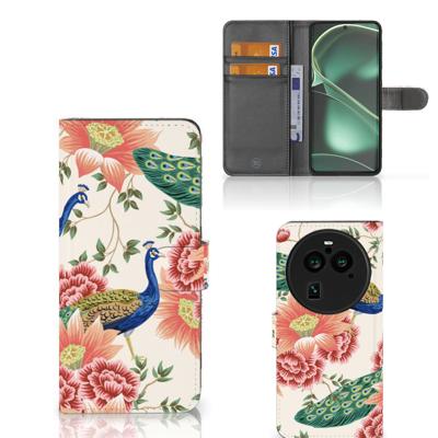 Telefoonhoesje | Met pasjeshouder | voor OPPO Find X6 Pro Pink Peacock