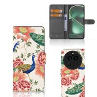 Telefoonhoesje | Met pasjeshouder | voor OPPO Find X6 Pro Pink Peacock