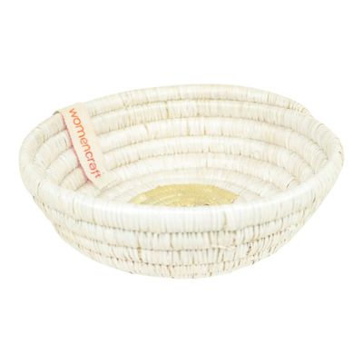 Decoratieve Schaal van Bananenblad - Wit