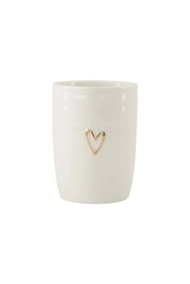 Zusss Koffiemok Open Hartje Wit Goud