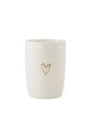 Zusss Koffiemok Open Hartje Wit Goud Zusss Koffiemok Open Hartje Wit Goud