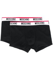 Moschino lot de deux boxers à bande logo - Noir