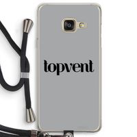 Topvent Grijs Zwart: Samsung Galaxy A3 (2016) Transparant Hoesje met koord