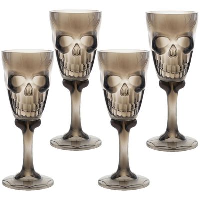 Halloween drinkbeker/kelk - 6x - horror thema - 15 cm - plastic - carnaval/verkleed artikel