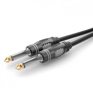 Sommer Cable HBA-6M-0030 Jackplug Audio Aansluitkabel [1x Jackplug male 6,3 mm (mono) - 1x Jackplug male 6,3 mm (mono)] 0.30 m Zwart