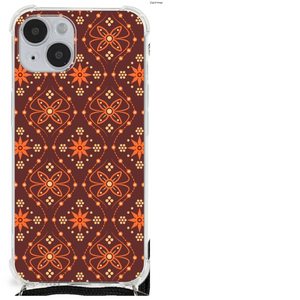 iPhone 14 Plus Doorzichtige Silicone Hoesje Batik Brown