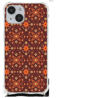 iPhone 14 Plus Doorzichtige Silicone Hoesje Batik Brown