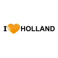 Sticker - I love Holland - 19 x 4 cm - Nederland - landenthema