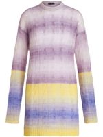 ETRO robe en maille torsadée à effets délavés - Violet