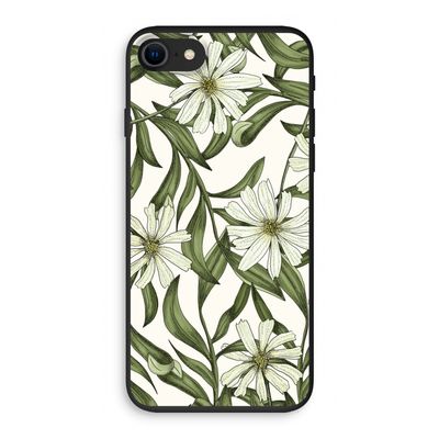 Wit bloemenpatroon: iPhone SE 2020 Biologisch afbreekbaar hoesje