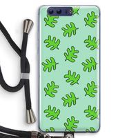 Groene blaadjes: Honor 9 Transparant Hoesje met koord