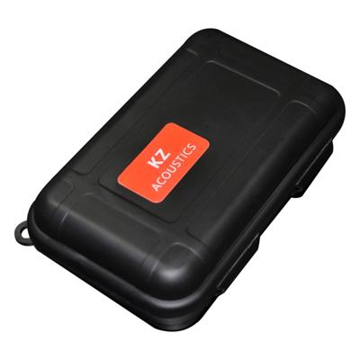 KZ Data Wire Charger Oortelefoon Portable PP Materiaal ontvangstcase (Zwart)